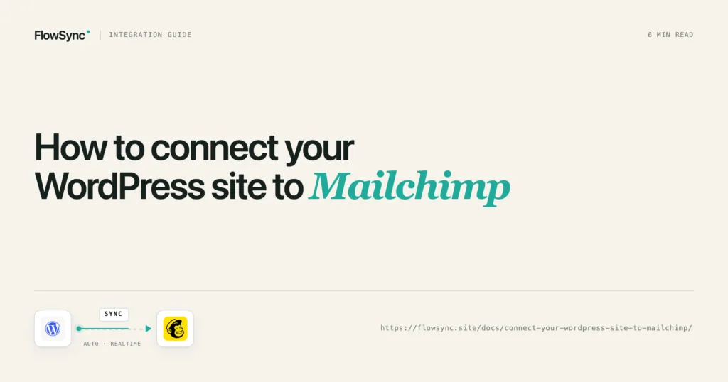 How to connect your WordPress site to Mailchimp