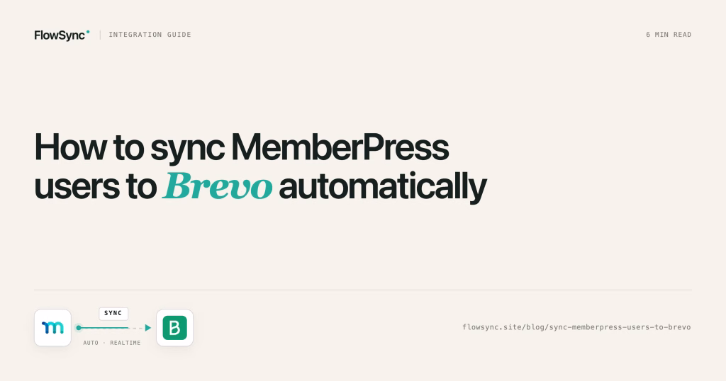 sync MemberPress users to Brevo