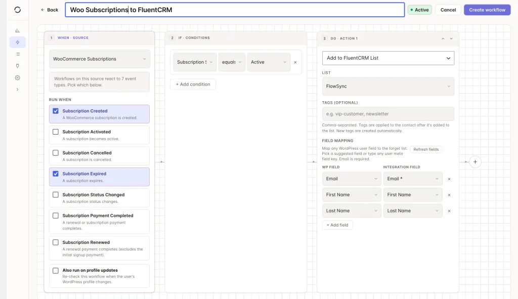 Sync WooCommerce Subscriptions to Your CRM 1 Sync Woo Subscribers to FluentCRM