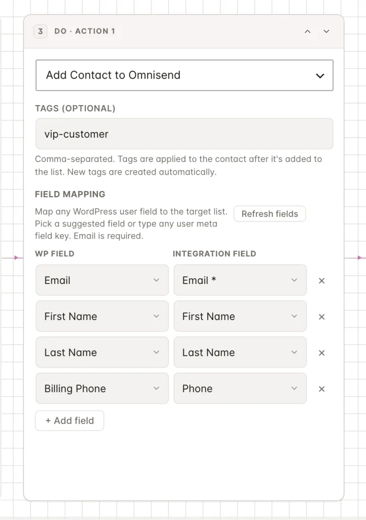 Connect WordPress to Omnisend 3 Add contact to Omnisend