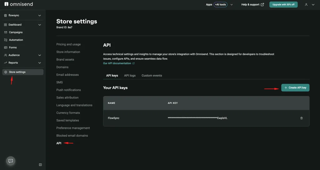 Connect WordPress to Omnisend 1 Create an API Key in Omnisend